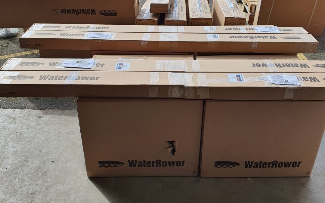 Big shipment of WaterRowers going out today.